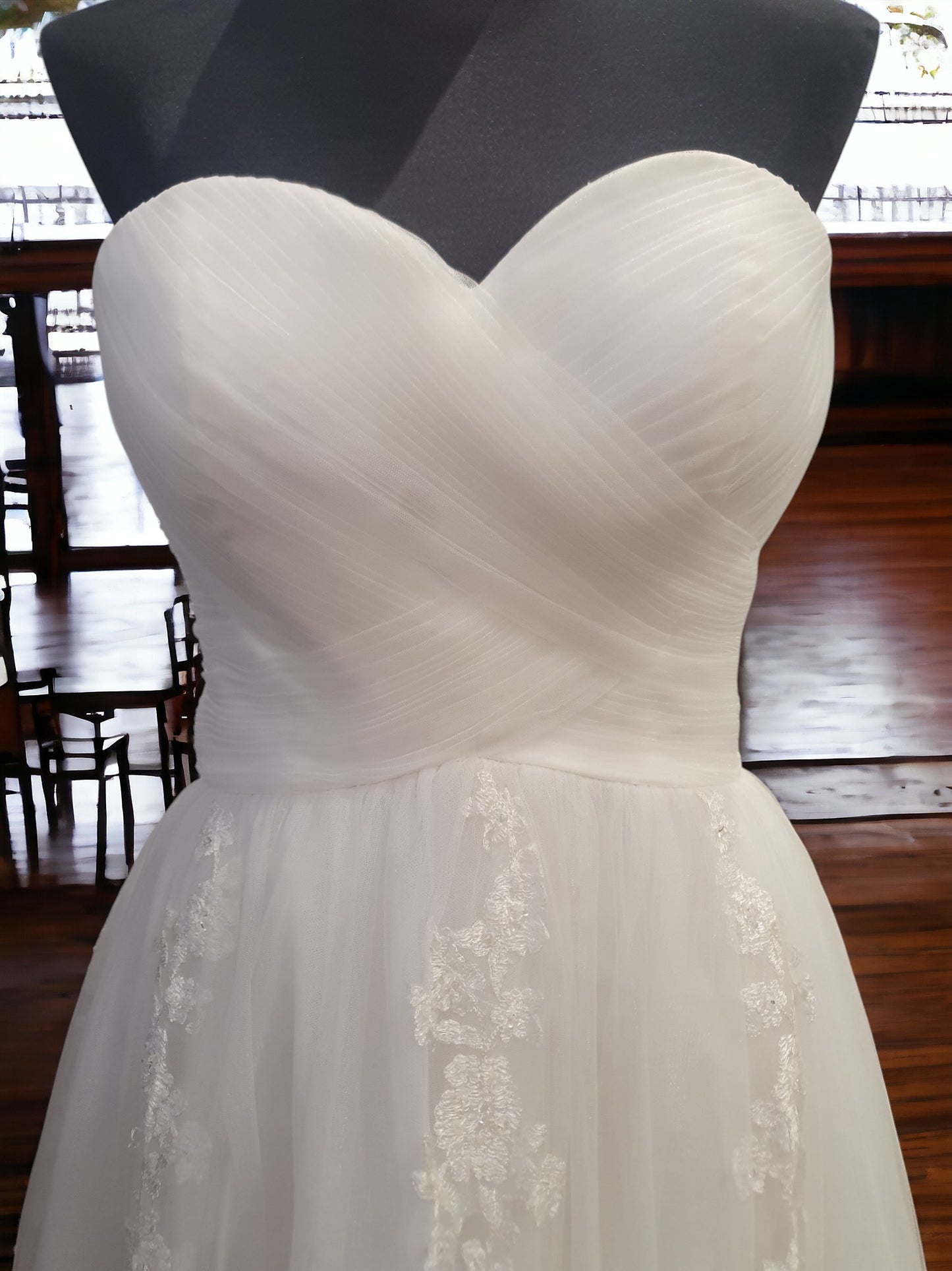 Blue Cherry Sweetheart A-Line