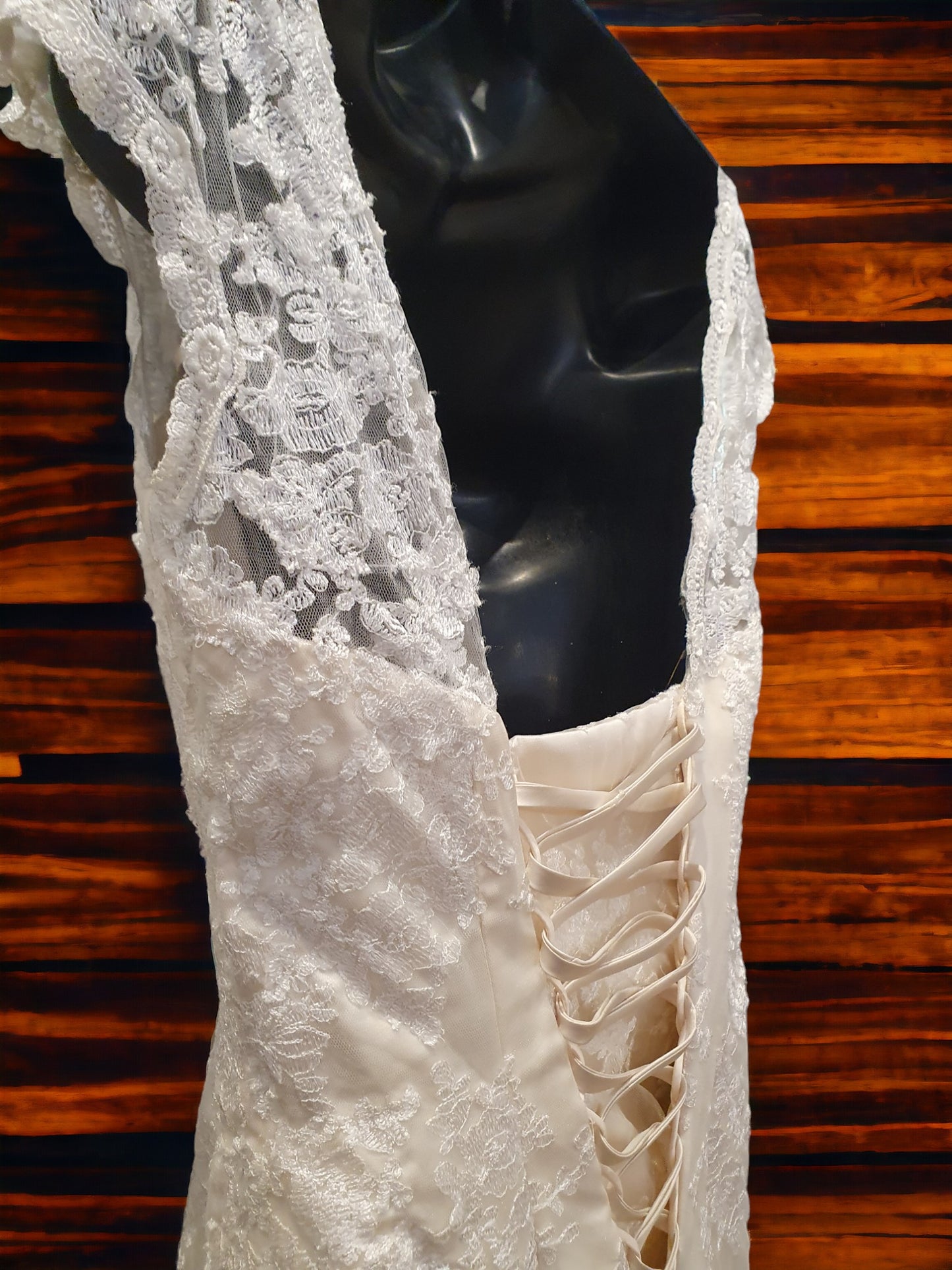 Ivory Lace Fit & Flare with Train