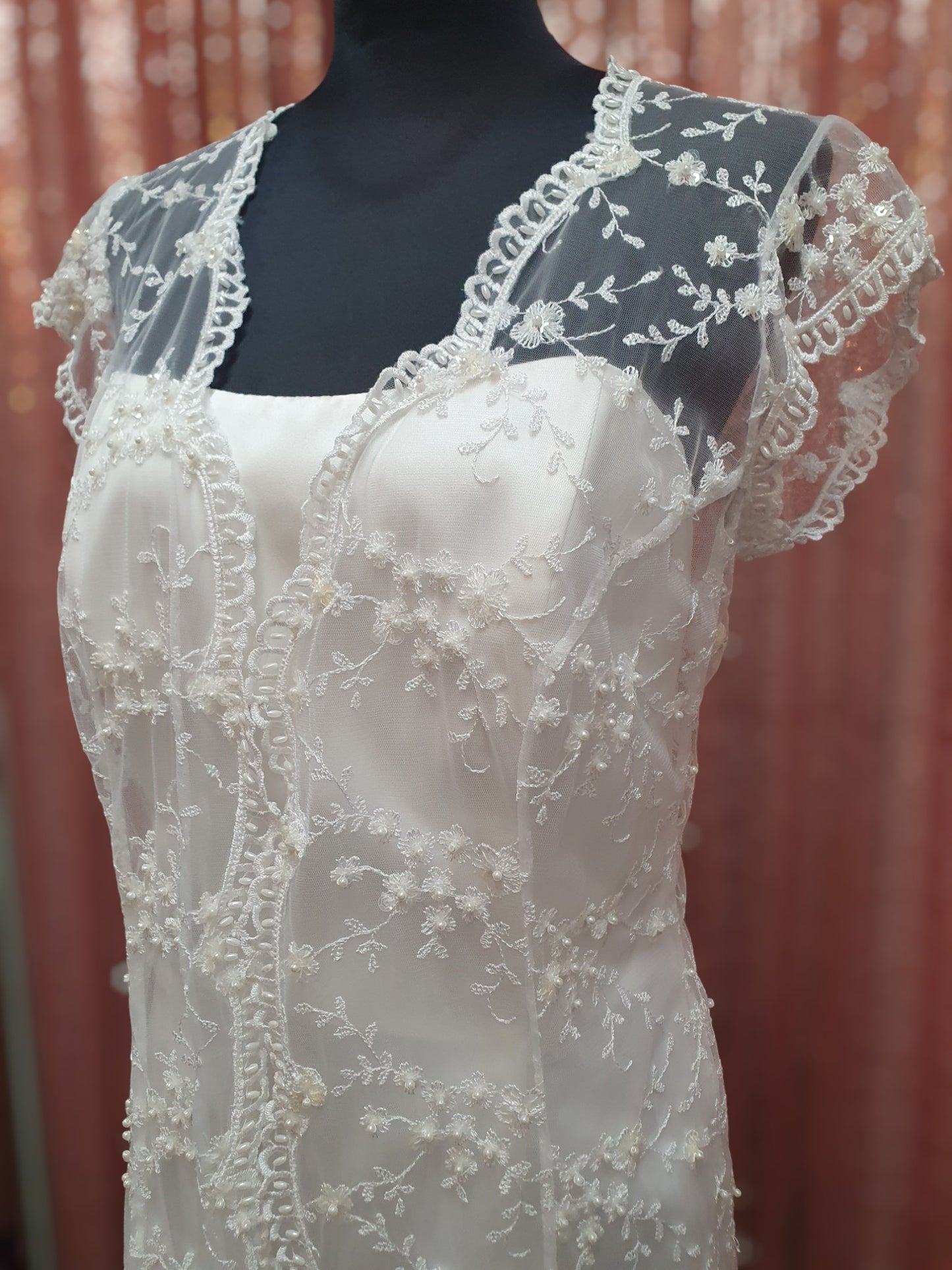 Alfred Angelo Classic Gown with Lace Jacket