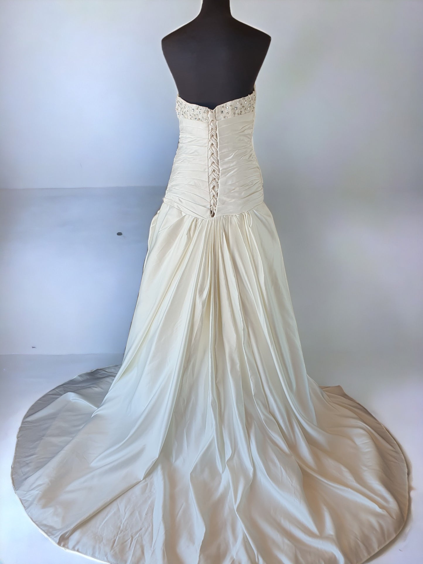 Classic Strapless A-Line Gemstone Gown