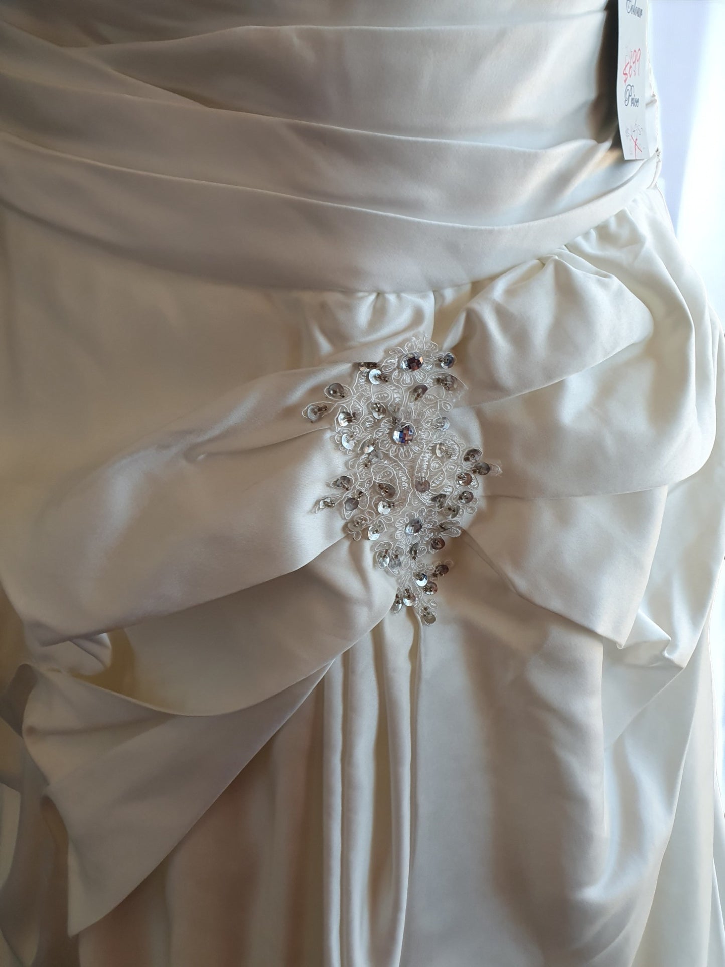 Classic Strapless A-Line Gemstone Gown