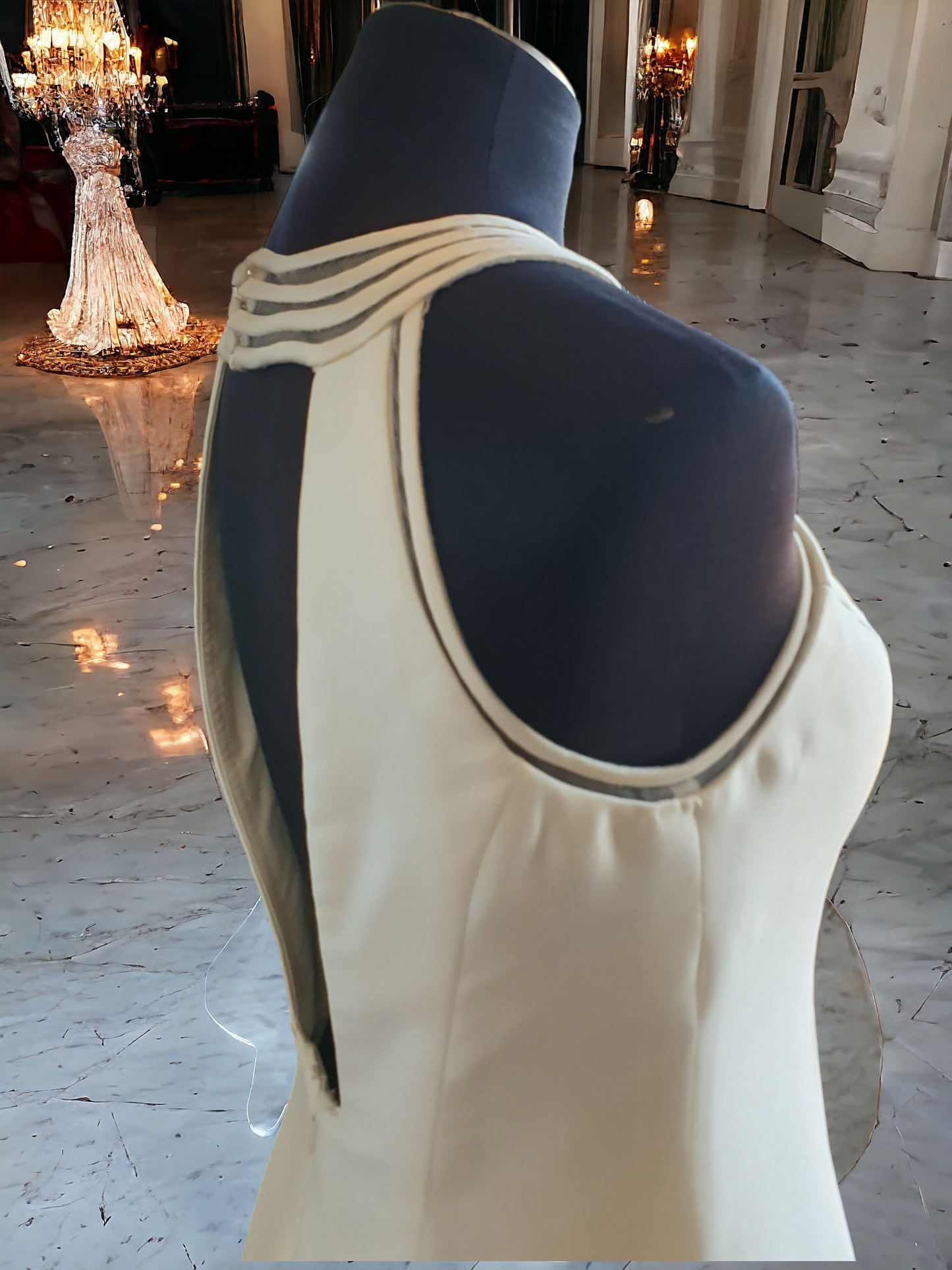 Halter White Wedding Dress