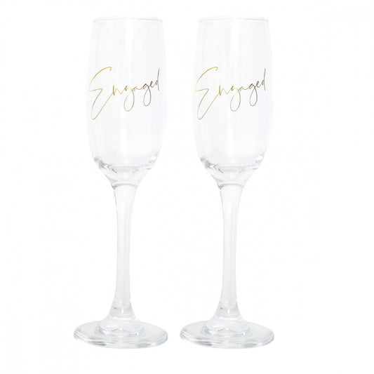 Engaged Champagne Flutes