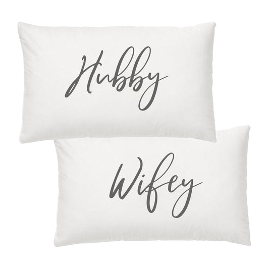 Hubby & Wifey Pillowcase Set