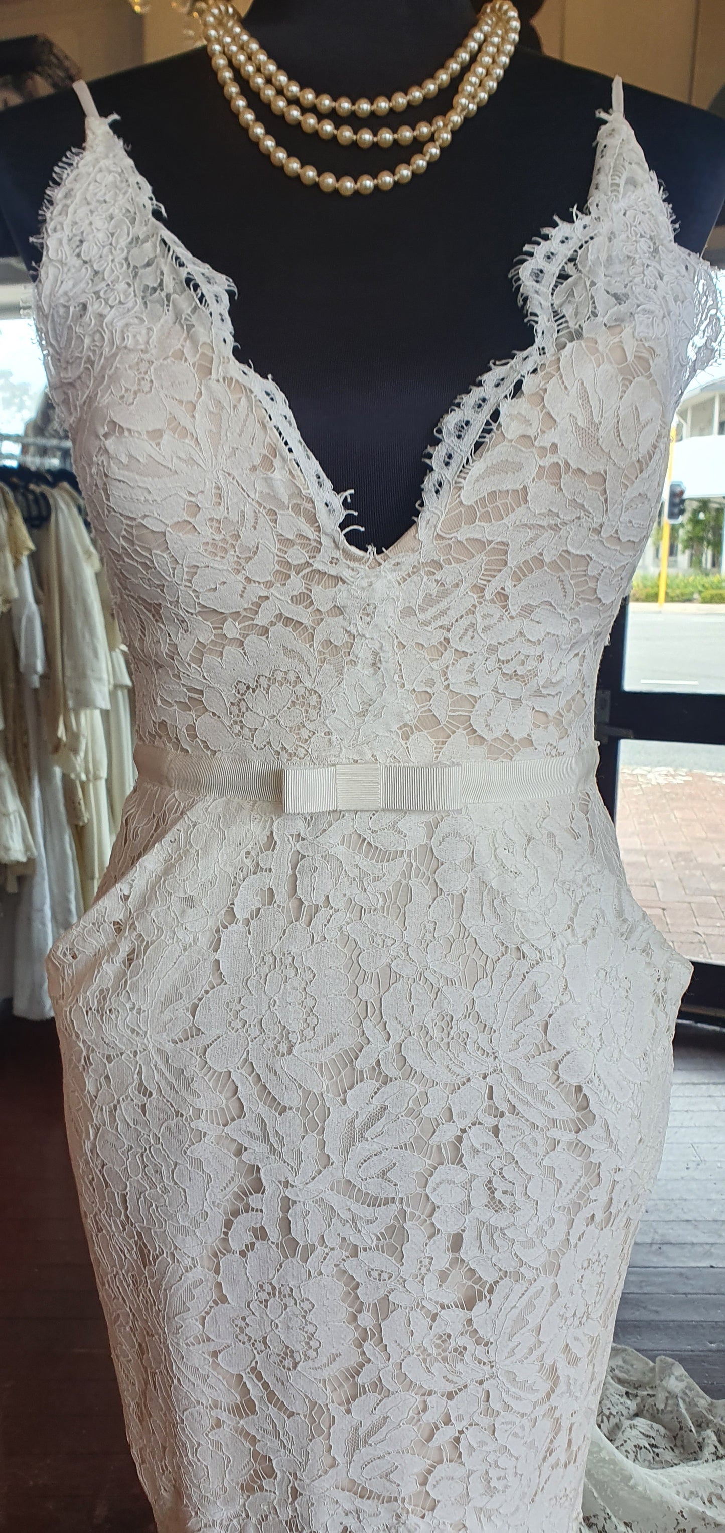 Gemy Maalouf Lace Trumpet Gown