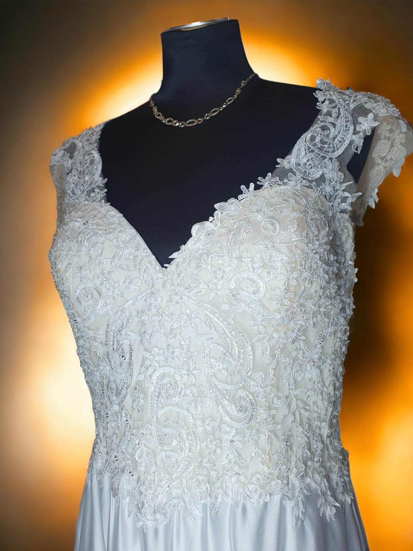 Tiamo Bella Crepe and Lace Gown