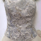 Silver/Blue Wedding Gown with Flower Decal