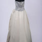 Silver/Blue Wedding Gown with Flower Decal
