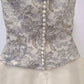 Silver/Blue Wedding Gown with Flower Decal