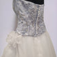 Silver/Blue Wedding Gown with Flower Decal