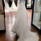 Silver/Blue Wedding Gown with Flower Decal