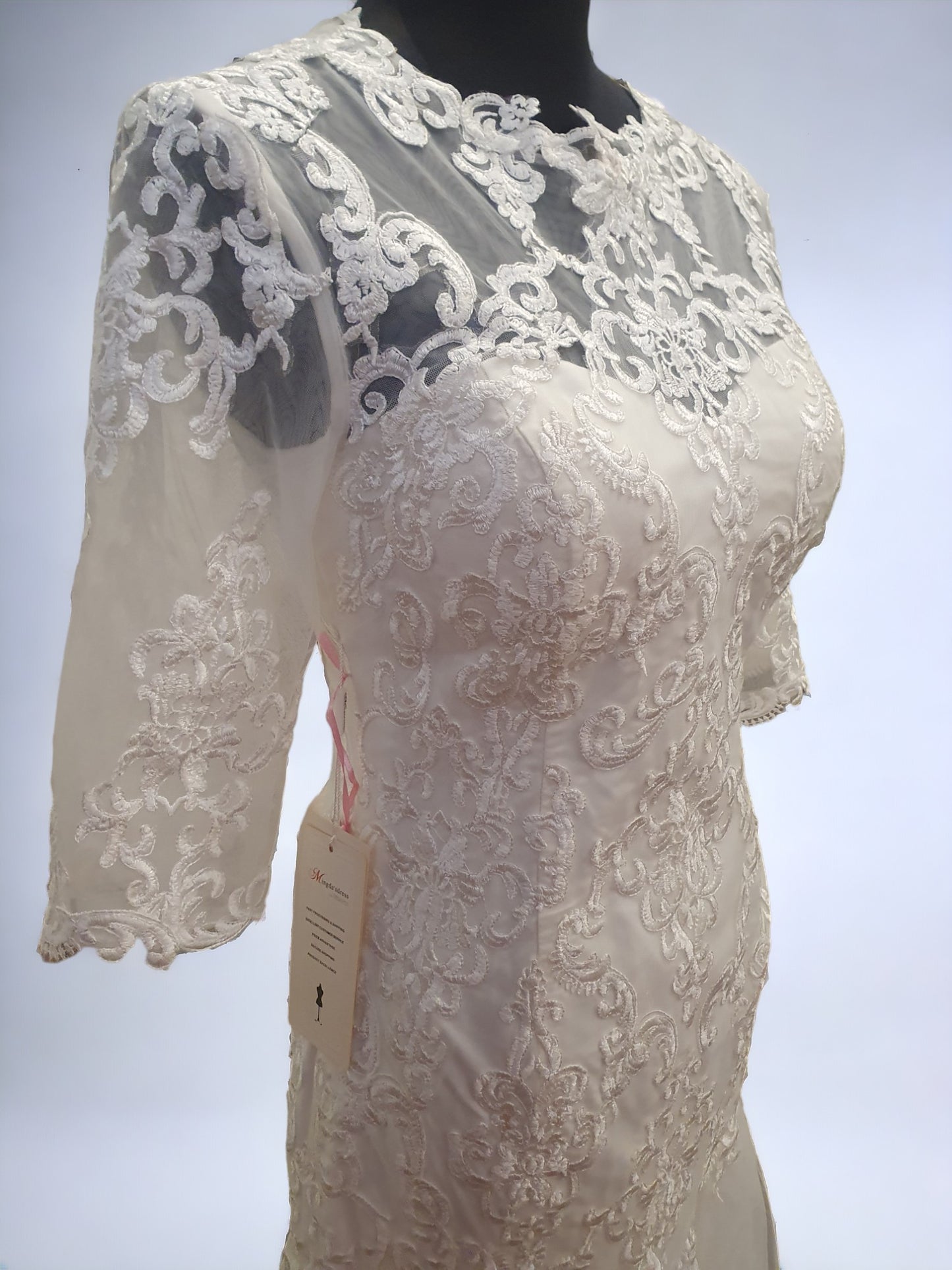 Mingda's Dress Long Sleeve Lace Fit & Flare Gown