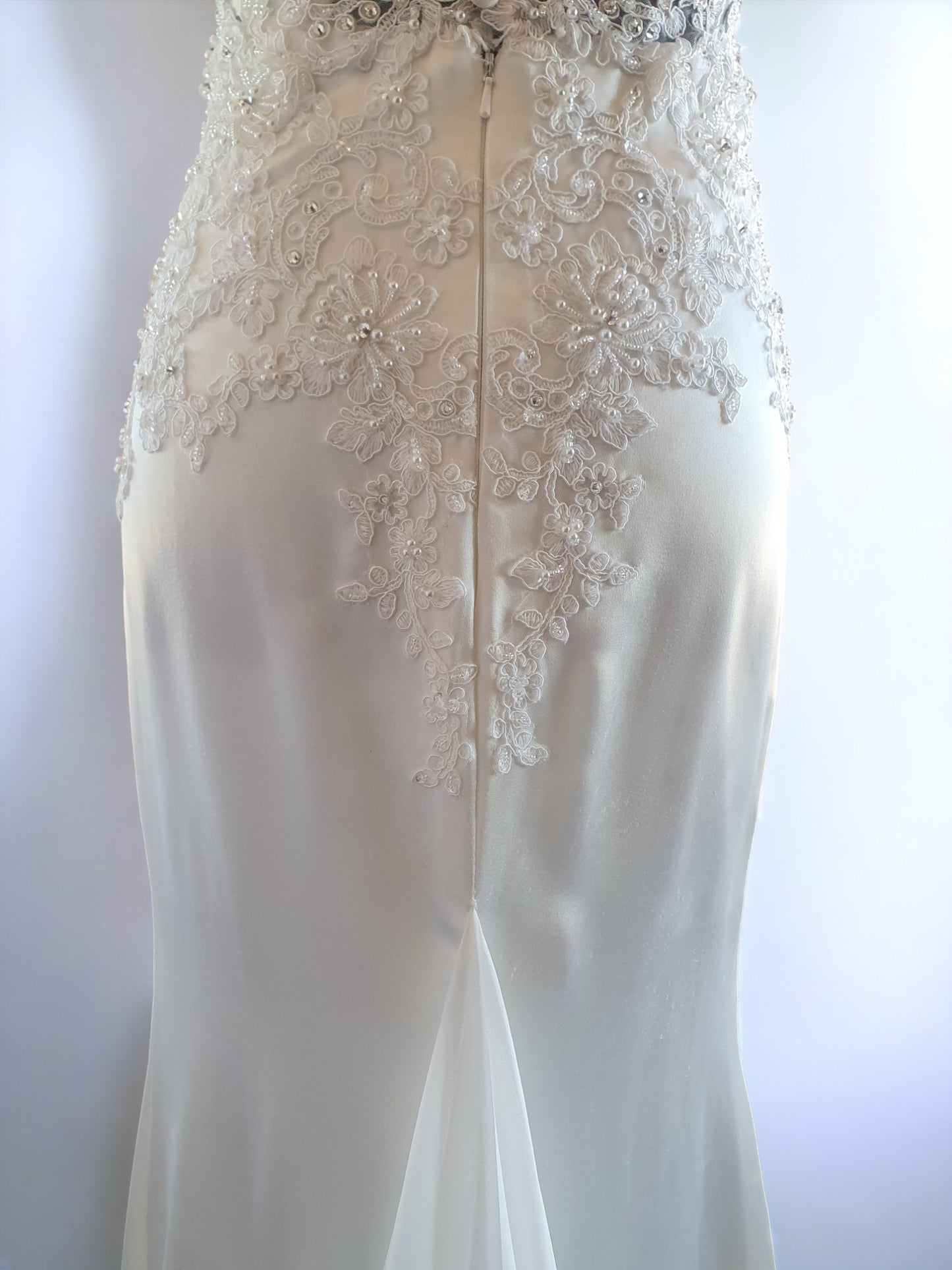 Fit & Flare Crepe Ivory Gown
