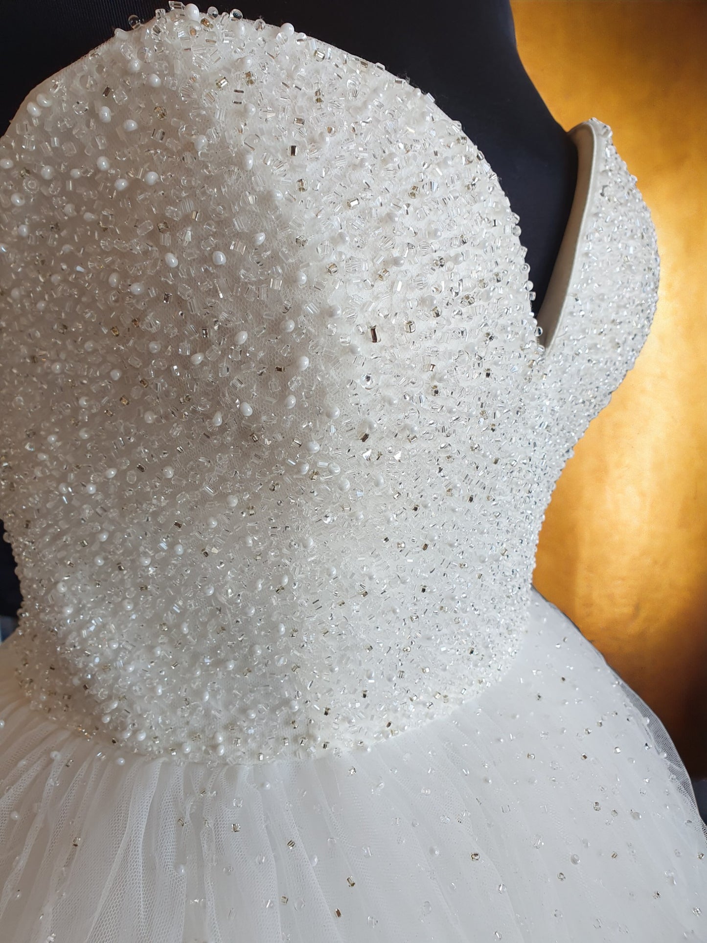 Strapless Beaded Ballgown
