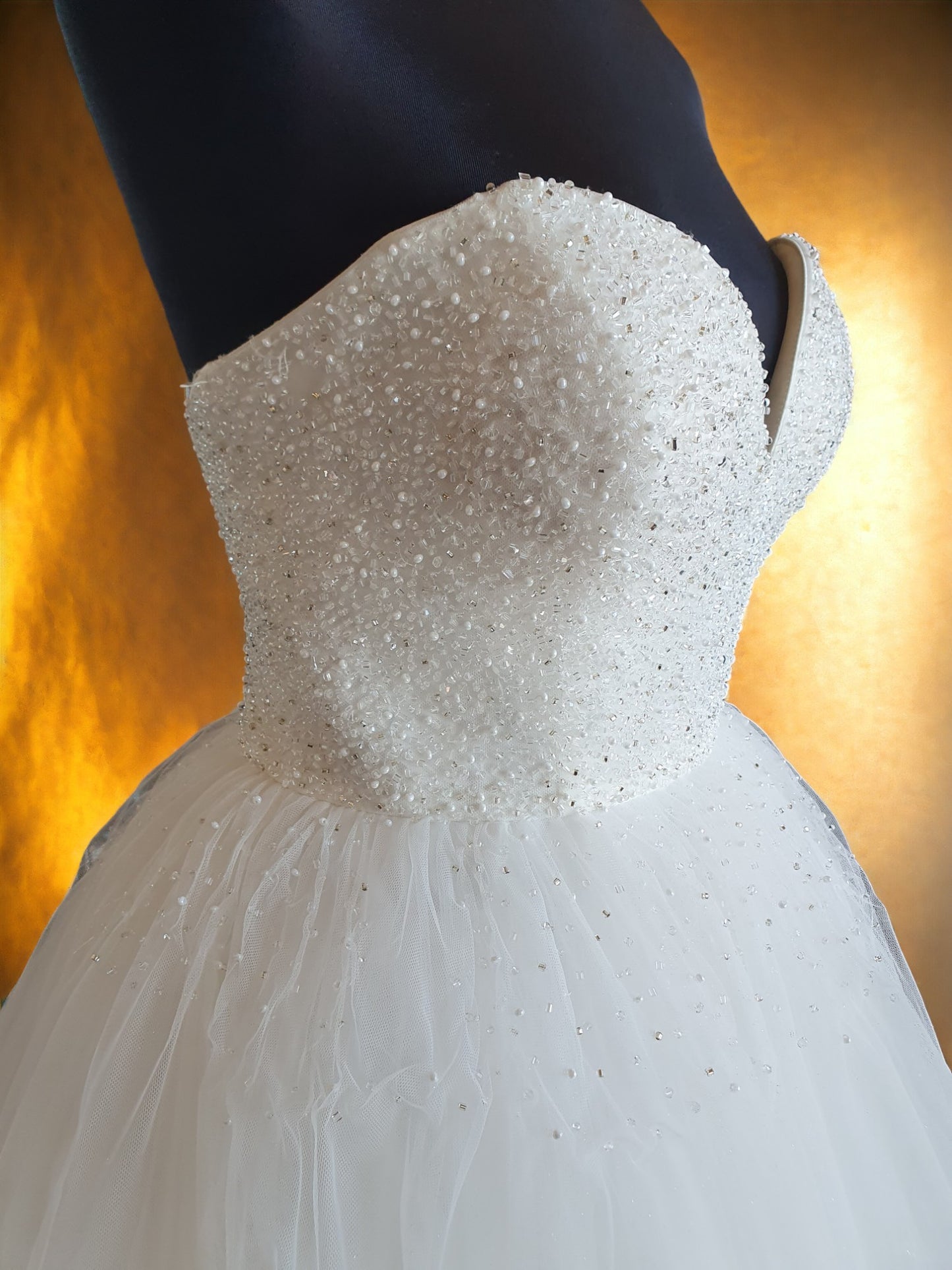 Strapless Beaded Ballgown