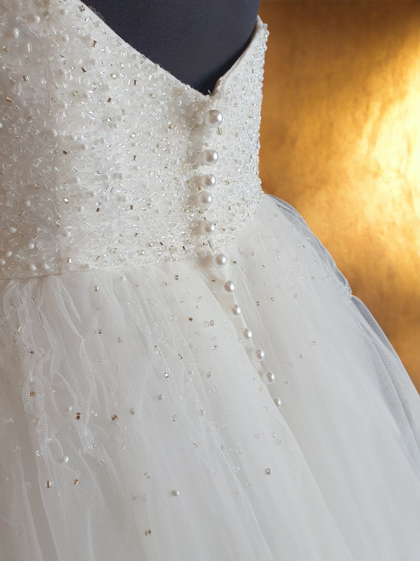 Strapless Beaded Ballgown