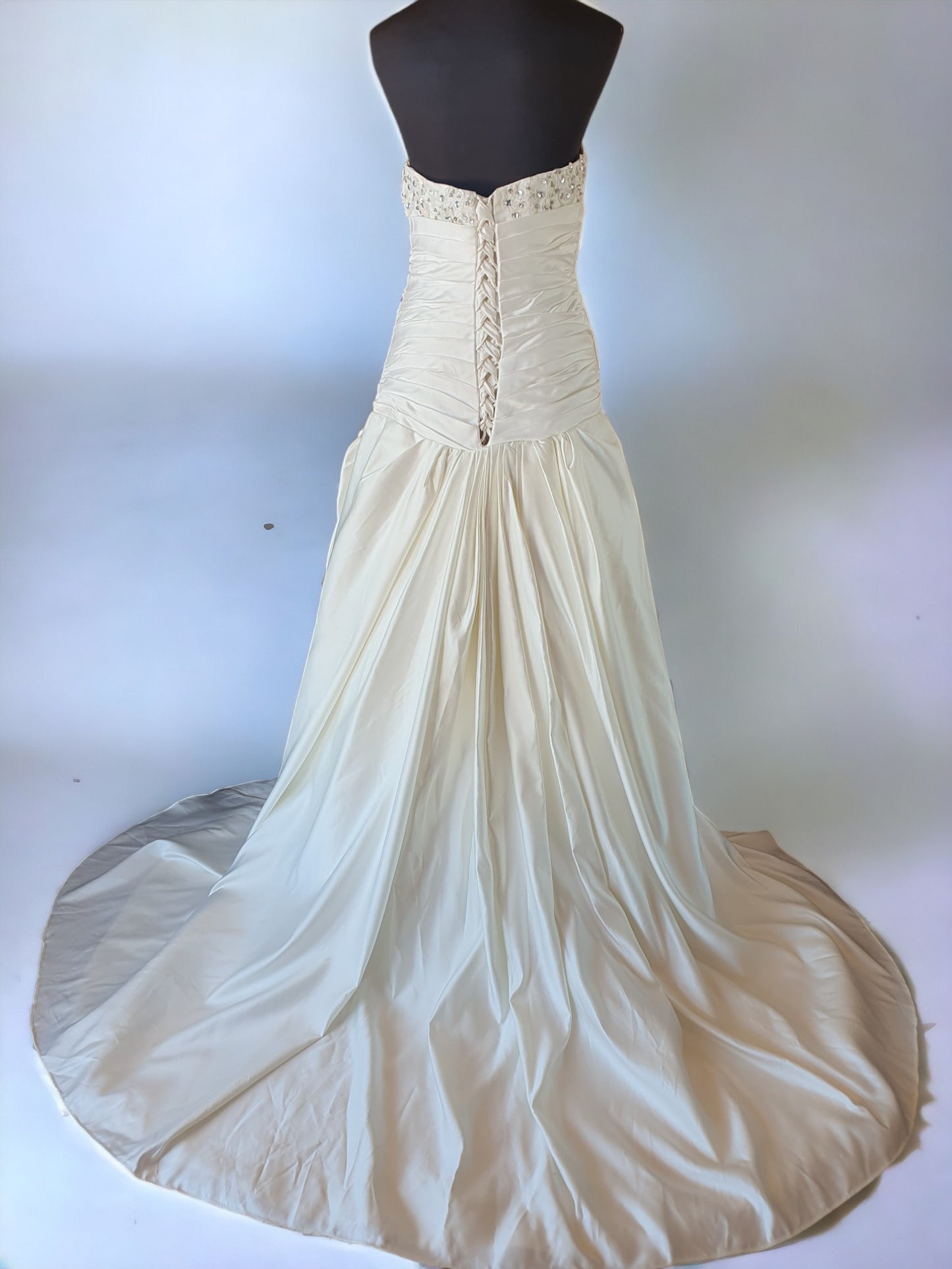 Classic Strapless A-Line Gemstone Gown