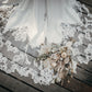 Crepe & Lace Fit & Flare Gown