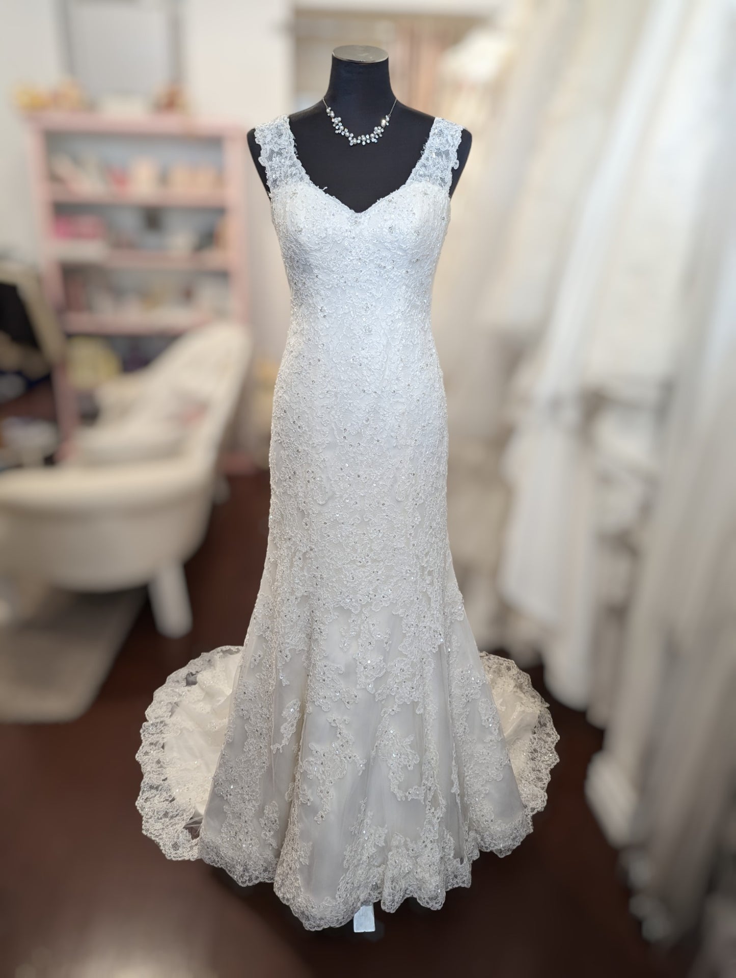 Stella York Lace and Sequin Gown
