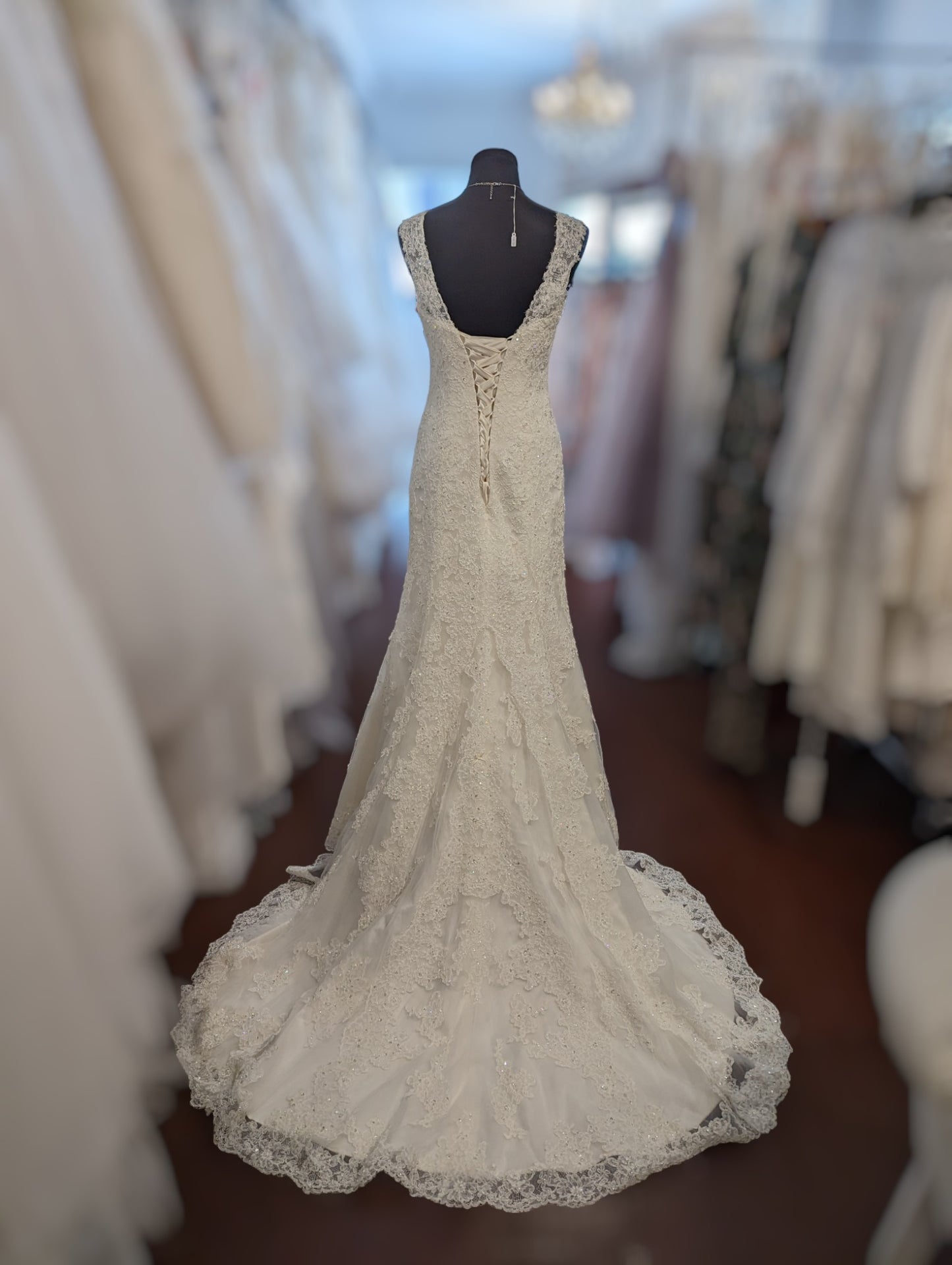 Stella York Lace and Sequin Gown