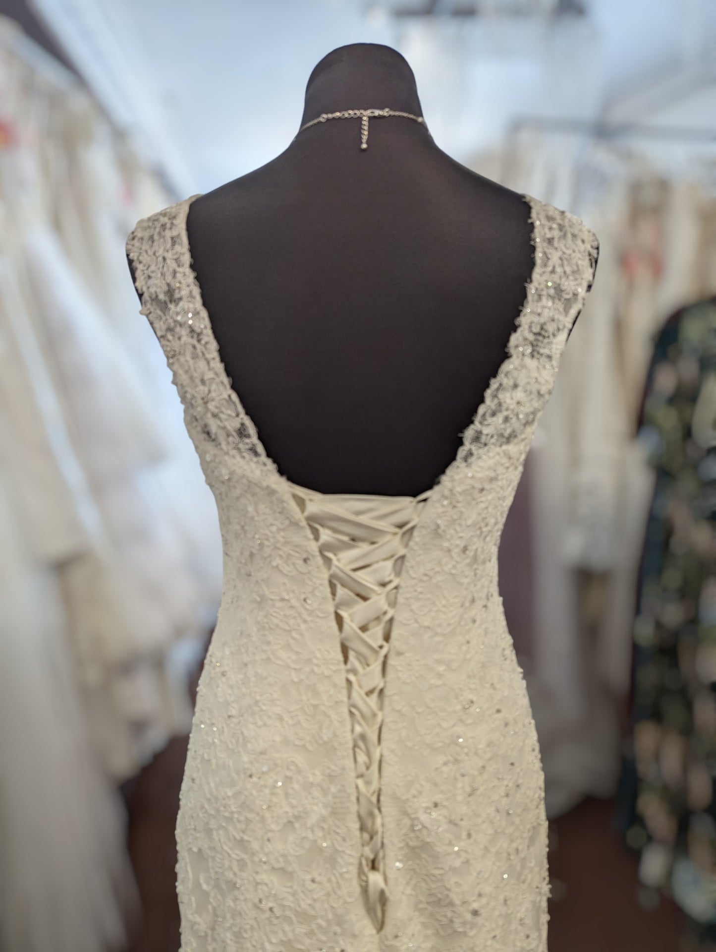 Stella York Lace and Sequin Gown