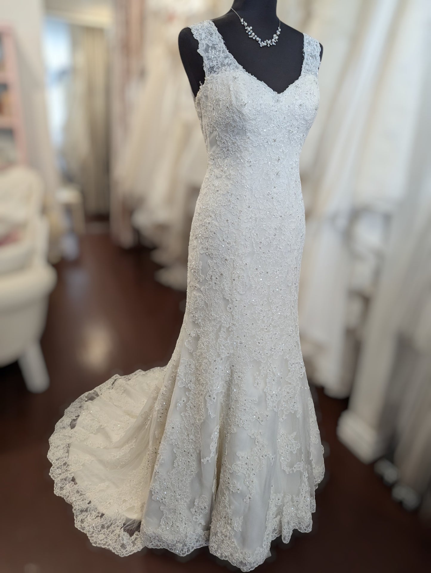 Stella York Lace and Sequin Gown